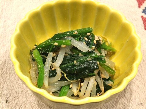 副菜に迷ったらコレ！ほうれん草ともやしの胡麻ポン酢